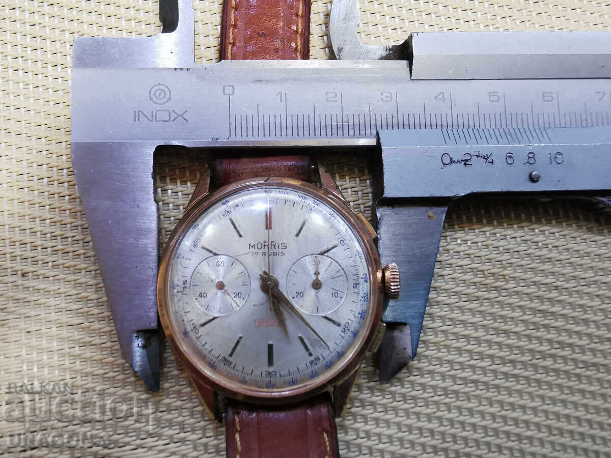 GOLD PLATED MORRIS FERROTEX CHRONOGRAPHE - 7 GOLD PLATED MORRIS FERROTEX CHRONOGRAPHE - 7