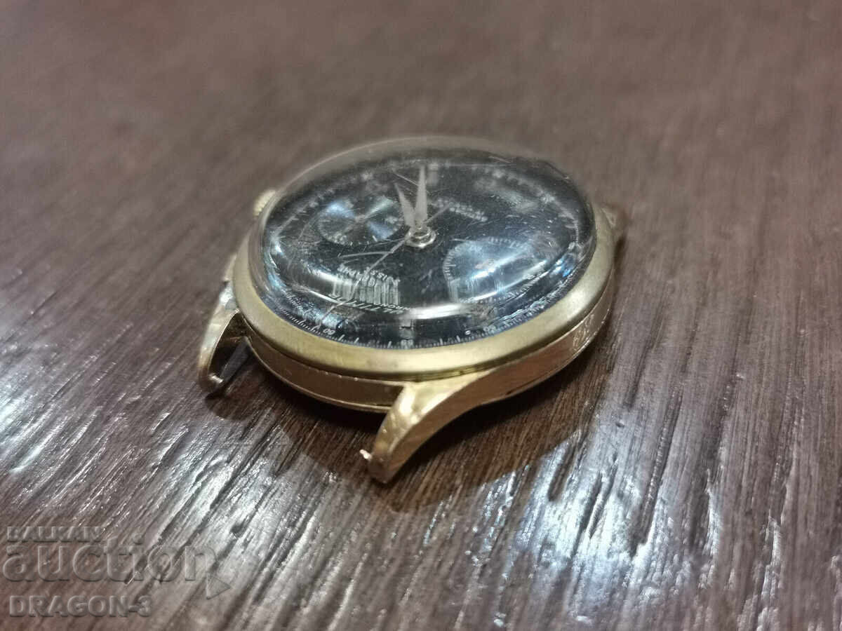 Auction 18K GOLD ULTIMOR CHRONOGRAPHE 17 JEWELS Auction 18K GOLD ULTIMOR CHRONOGRAPHE 17 JEWELS