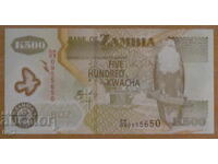 500 KWACHA 2008, ZAMBIA - UNC, Polymer