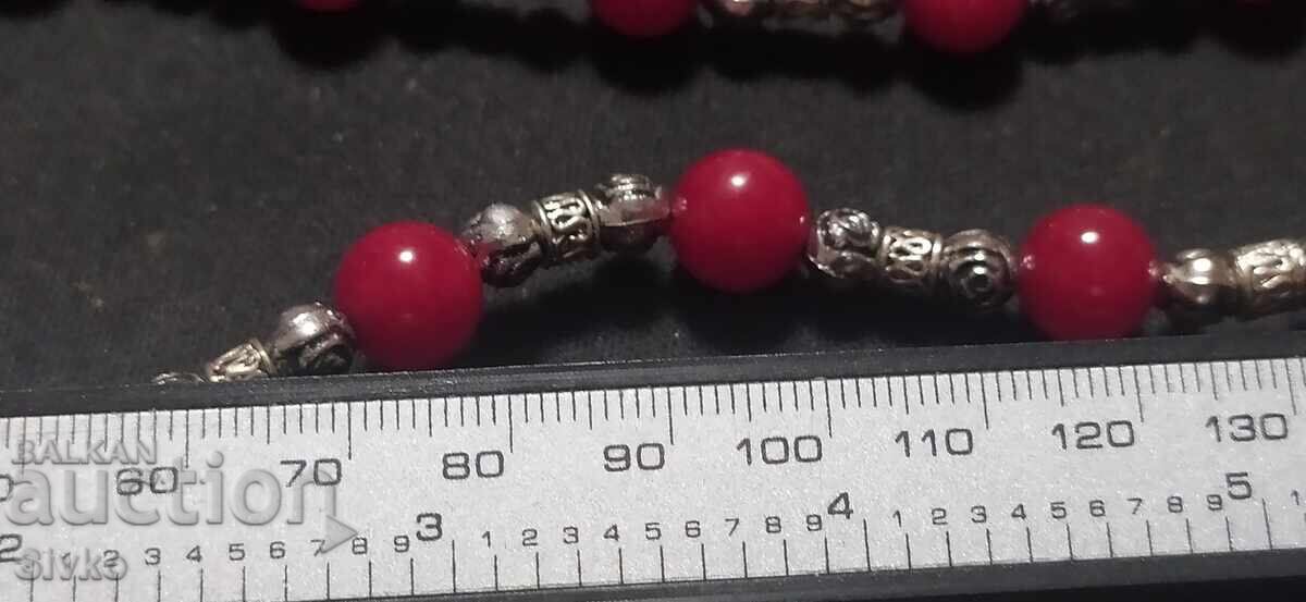 Delivery of Necklace and bracelet set, red stone Delivery of Necklace and bracelet set, red stone
