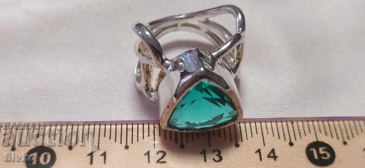 Emerald Ring Silver Emerald Ring Silver