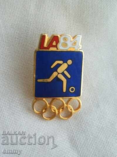 Football Badge - Summer Olympics Los Angeles 1984 Football Badge - Summer Olympics Los Angeles 1984