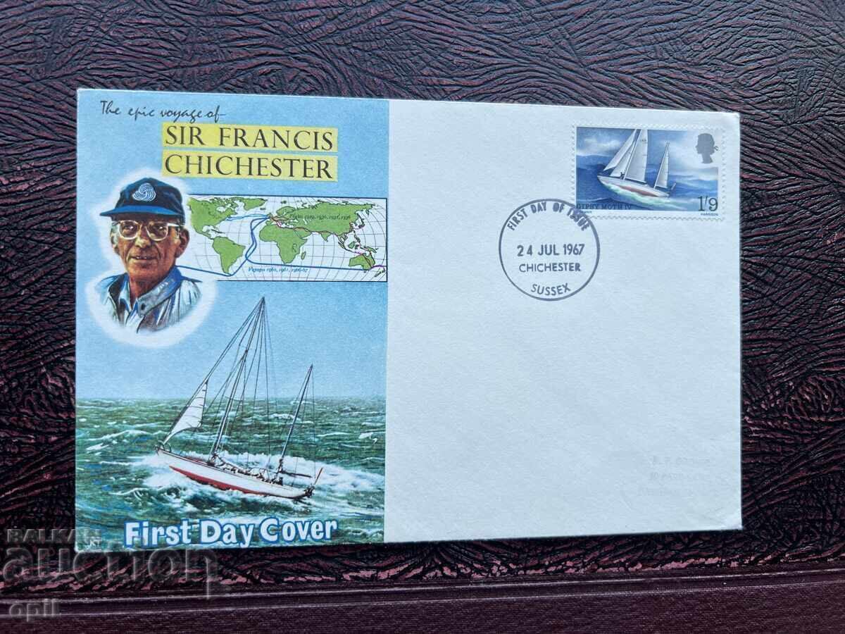 Postal Envelope - Great Britain - Sir Francis Chichester’67 Postal Envelope - Great Britain - Sir Francis Chichester’67