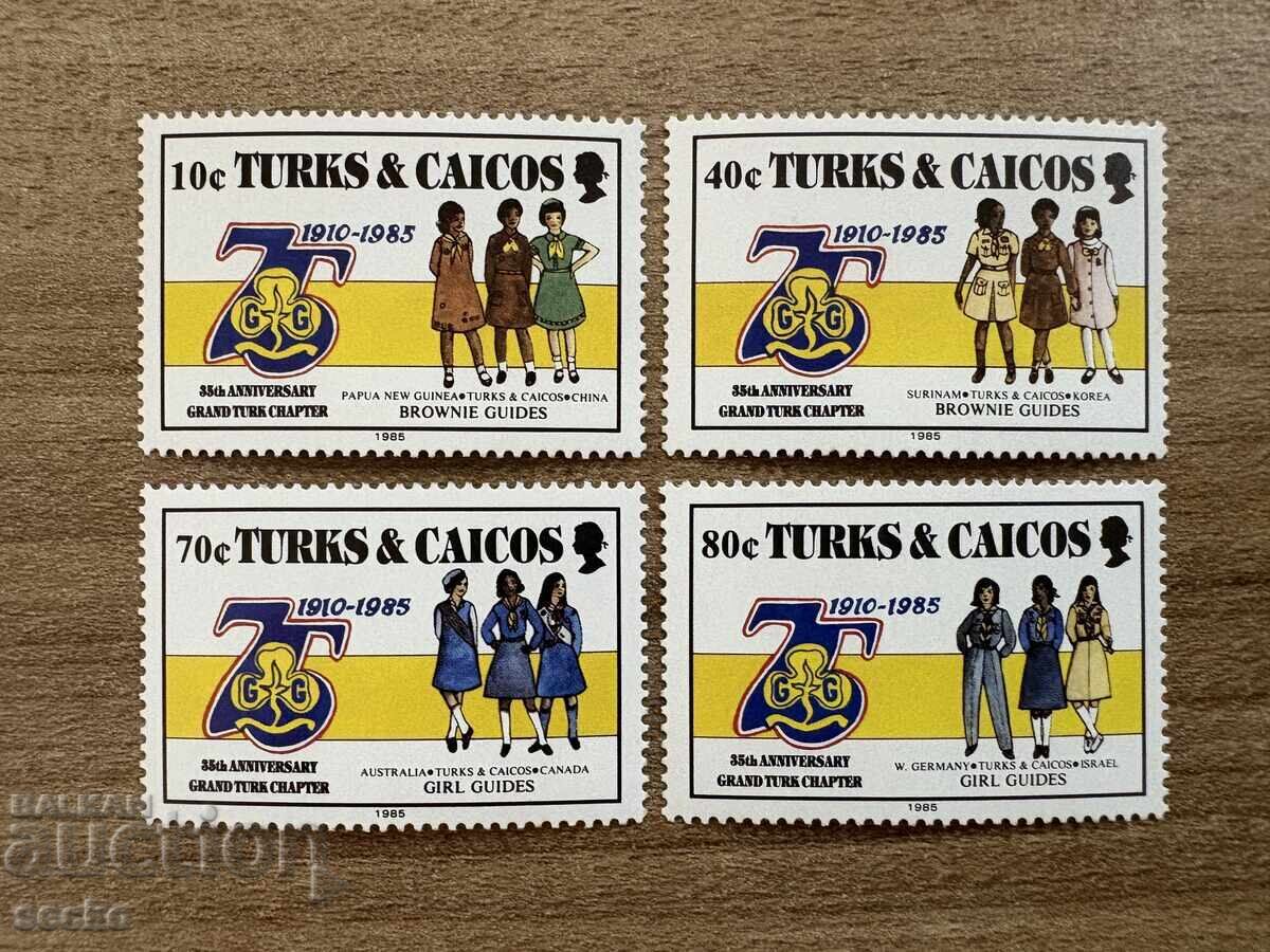 Turks and Caicos - 75 years of Girl Scouts and 35 years...(1985) MNH Turks and Caicos - 75 years of Girl Scouts and 35 years...(1985) MNH