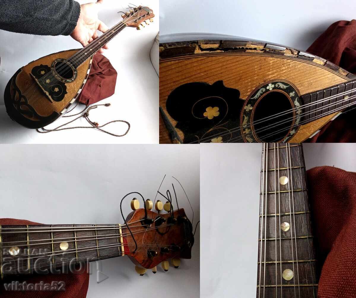 εκλεκτή αντίκα 8χορδο ROSARIO PORTO COMPANY μπόουλμπακ MANDOL - 6