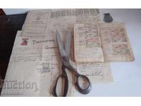 Solingen Singer brand scissors with documents. Rarity.