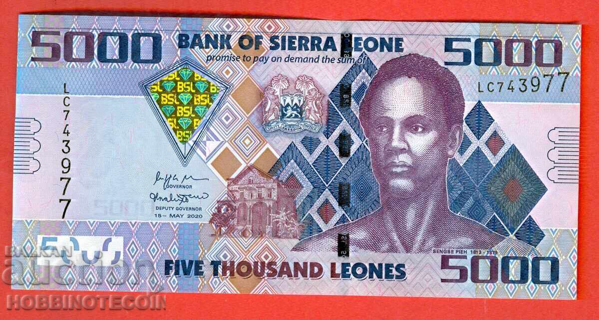SIERRA LEONE SIERRA LEONE 5,000 - 5,000 issue 2020 NEW UNC