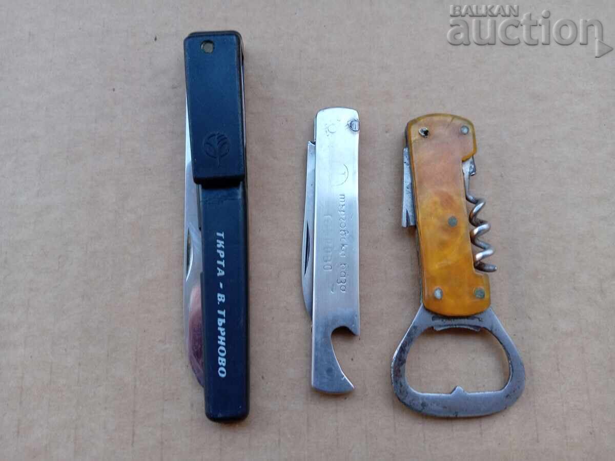 Delivery of lot of three antique legs knife leg 70s Delivery of lot of three antique legs knife leg 70s