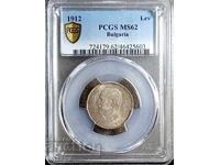 1 leu 1912, MS62, PCGS, 1912, Citiți descrierea