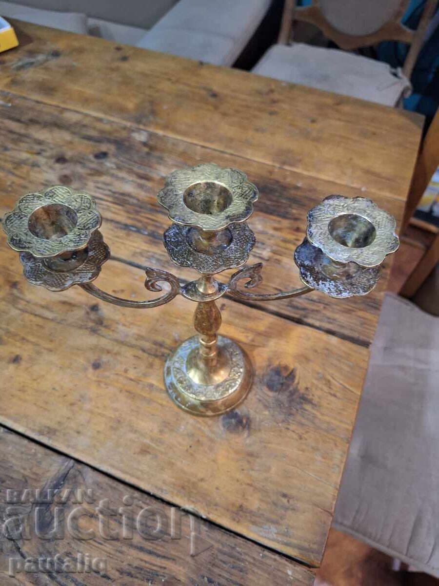 CANDLESTICK BRONZE BRASS with price 25.00 BGN | € 12.78