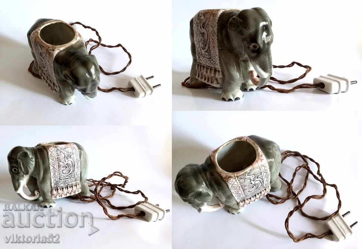 Porcelain figure Rosenthal, elephant lamp from 1920 - 7