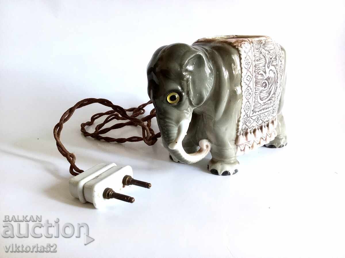 Porcelain figure Rosenthal, elephant lamp from 1920