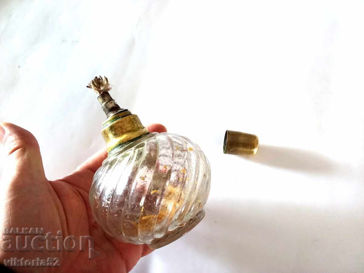 Old Berger lamp made of pressed cast glass from 1914 - 5 Old Berger lamp made of pressed cast glass from 1914 - 5