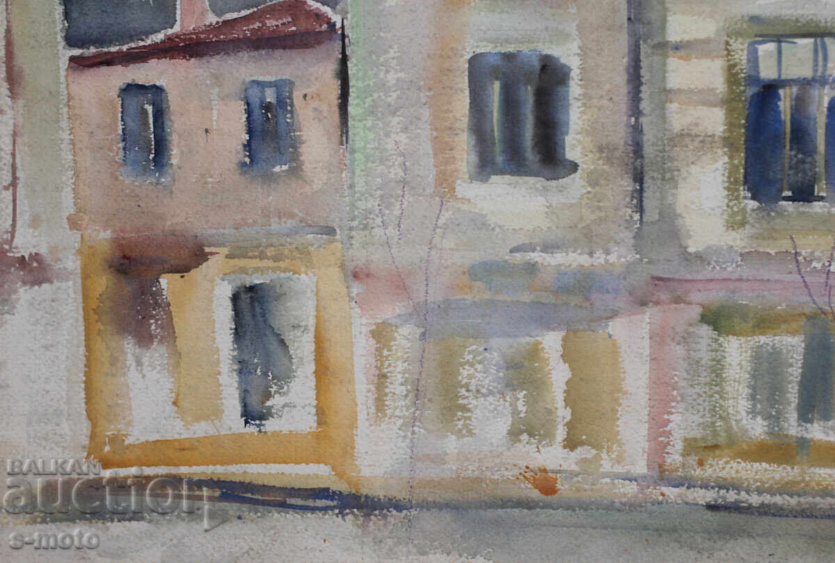 Old watercolor painting cityscape - 6 Old watercolor painting cityscape - 6