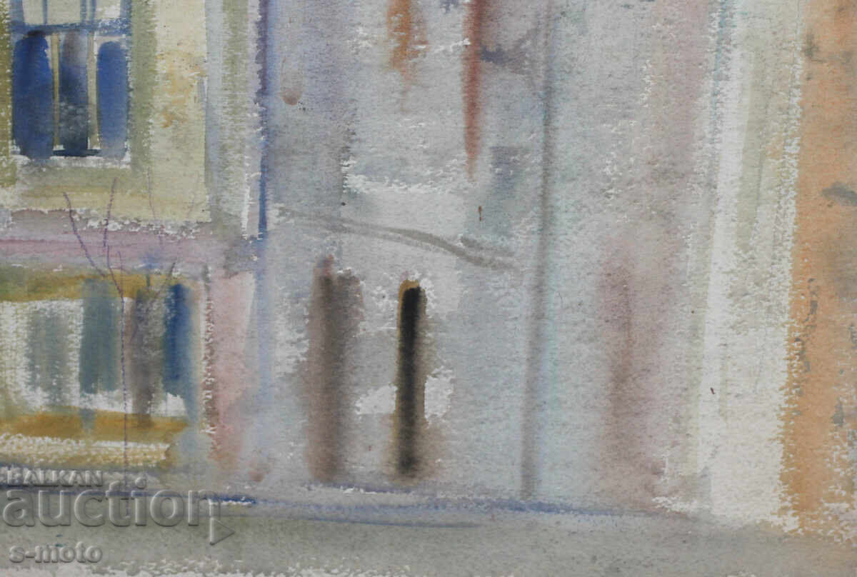 Old watercolor painting cityscape - 7 Old watercolor painting cityscape - 7