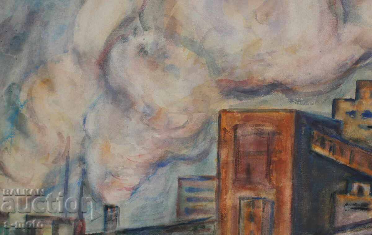 Old painting watercolor landscape combine - 5 Old painting watercolor landscape combine - 5