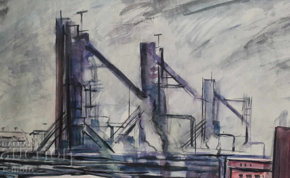 Delivery of Old painting watercolor landscape combine Delivery of Old painting watercolor landscape combine