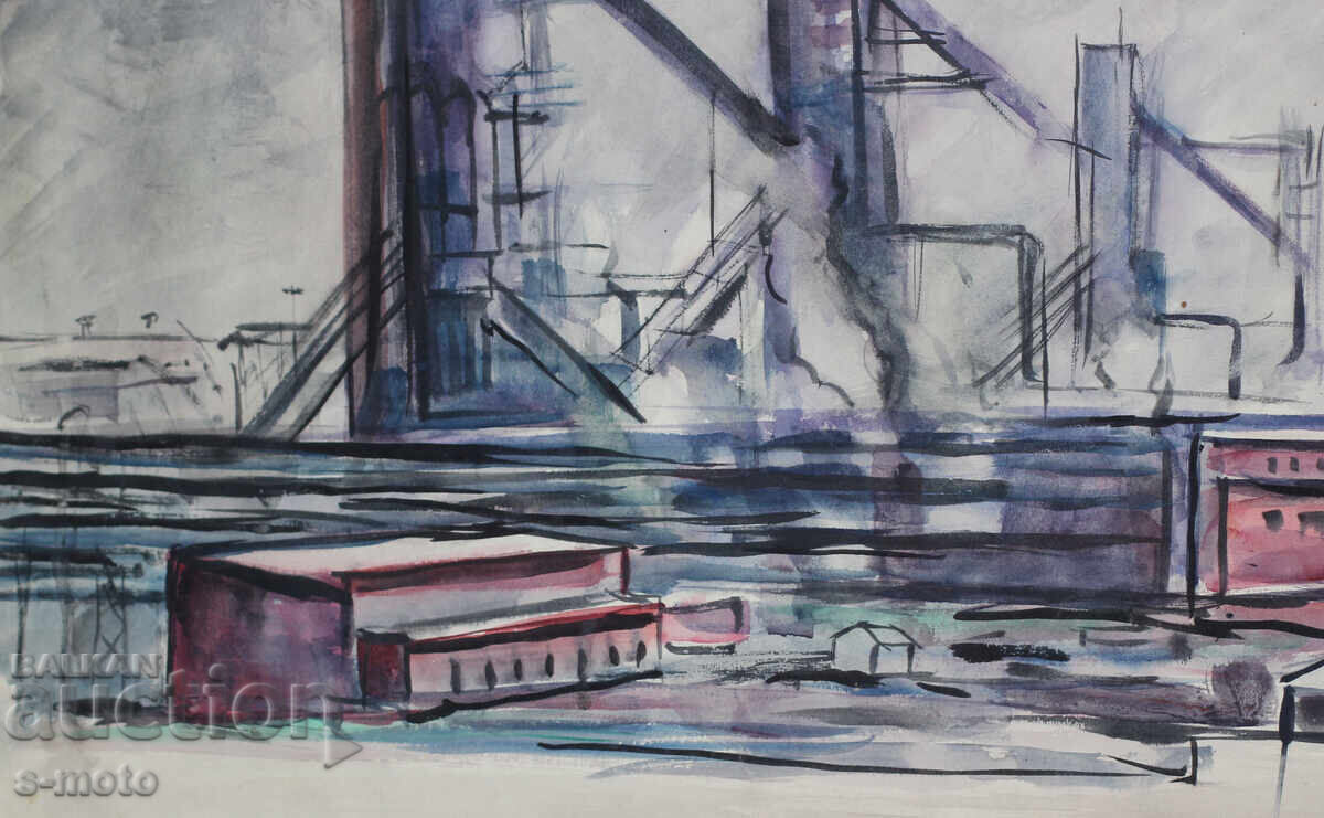 Old painting watercolor landscape combine - 5 Old painting watercolor landscape combine - 5