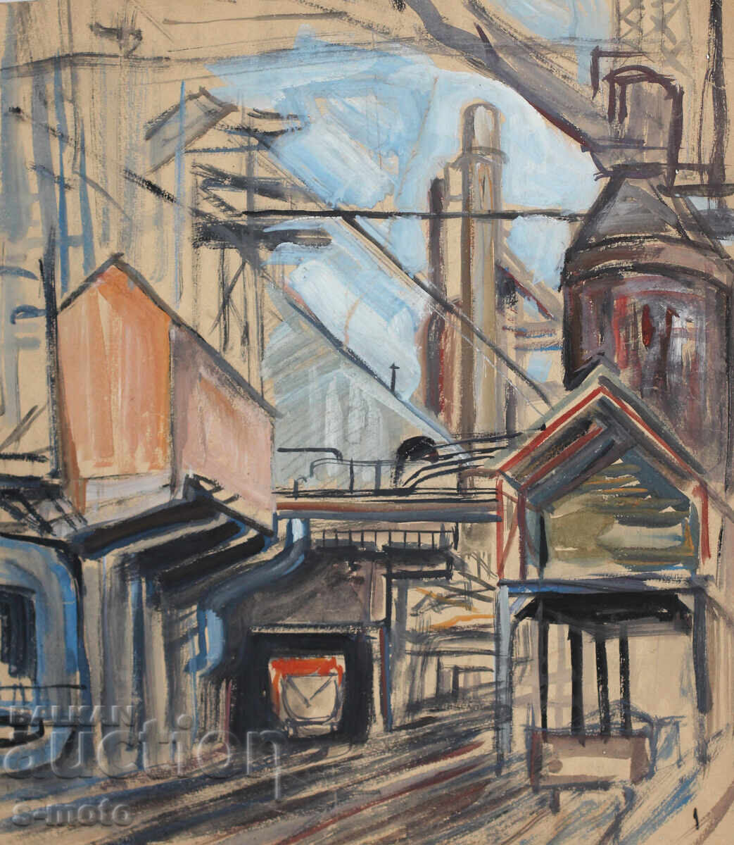 Old painting watercolor landscape plant with price 300.00 BGN | € 153.39 Old painting watercolor landscape plant with price 300.00 BGN | € 153.39