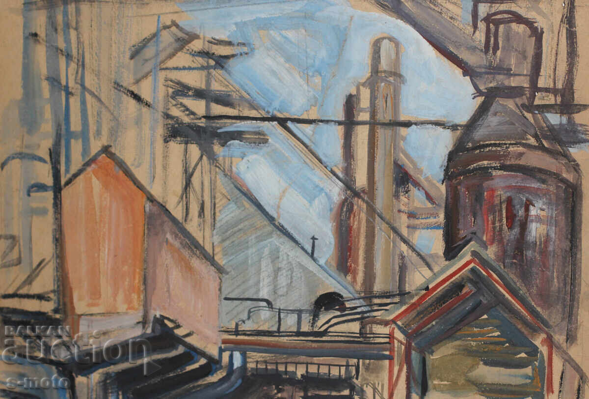 Delivery of Old painting watercolor landscape plant Delivery of Old painting watercolor landscape plant