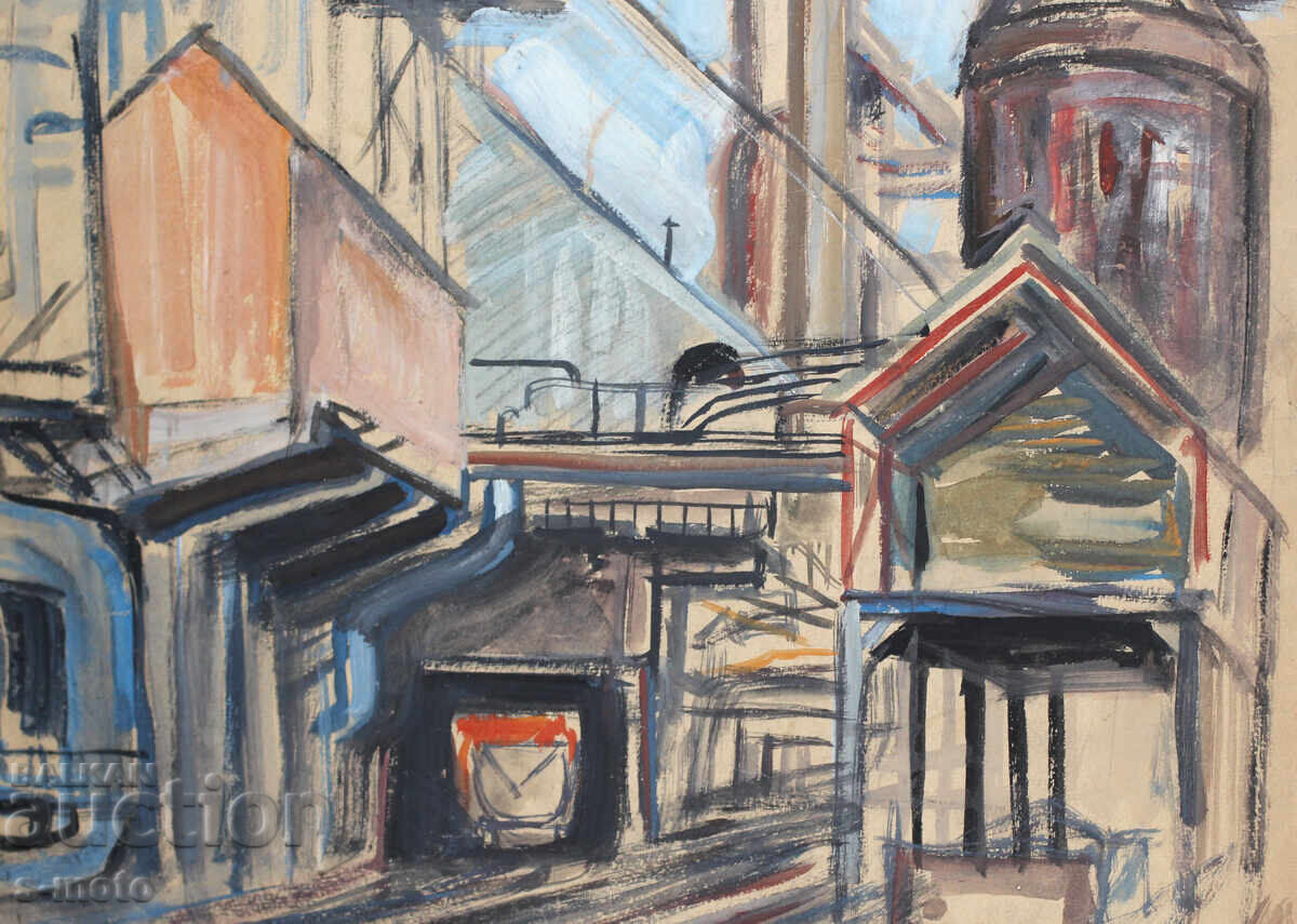 Old painting watercolor landscape plant - 5 Old painting watercolor landscape plant - 5