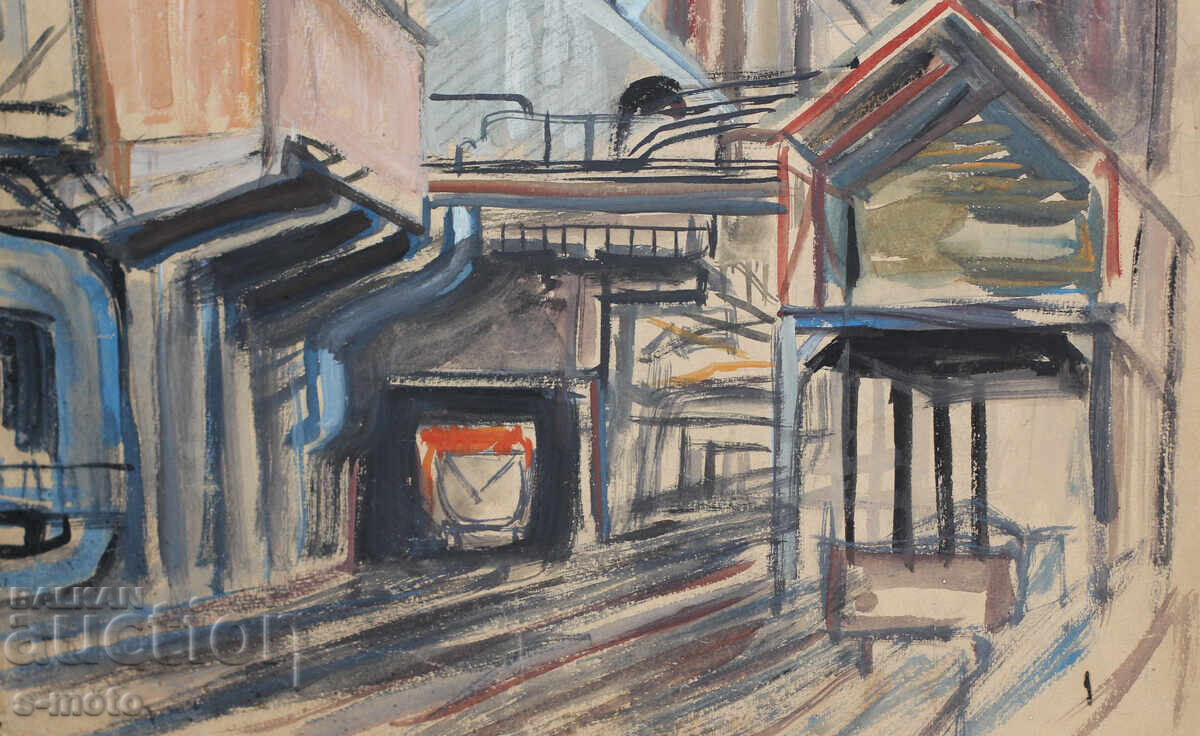 Old painting watercolor landscape plant - 6 Old painting watercolor landscape plant - 6