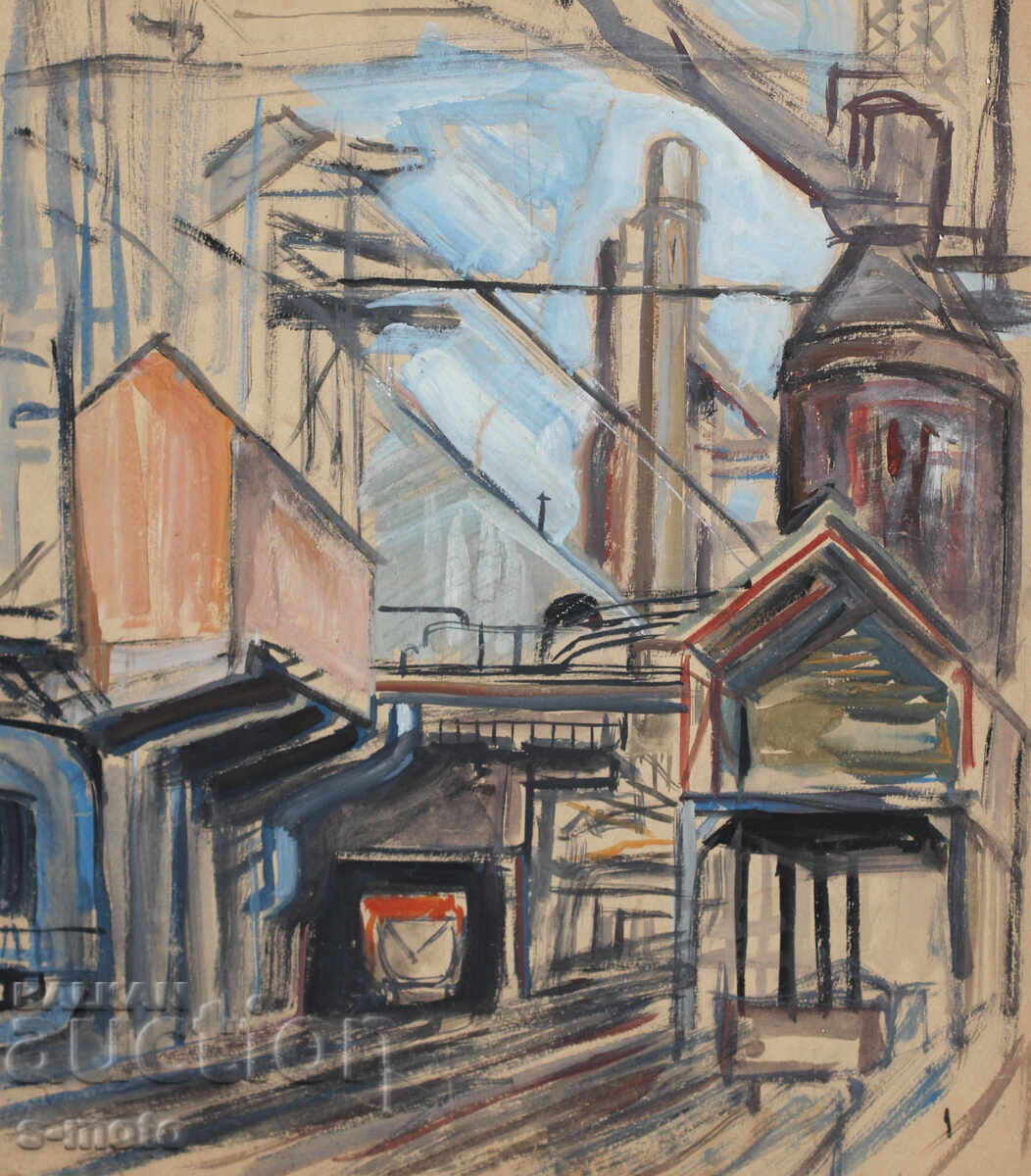 Old painting watercolor landscape plant Old painting watercolor landscape plant