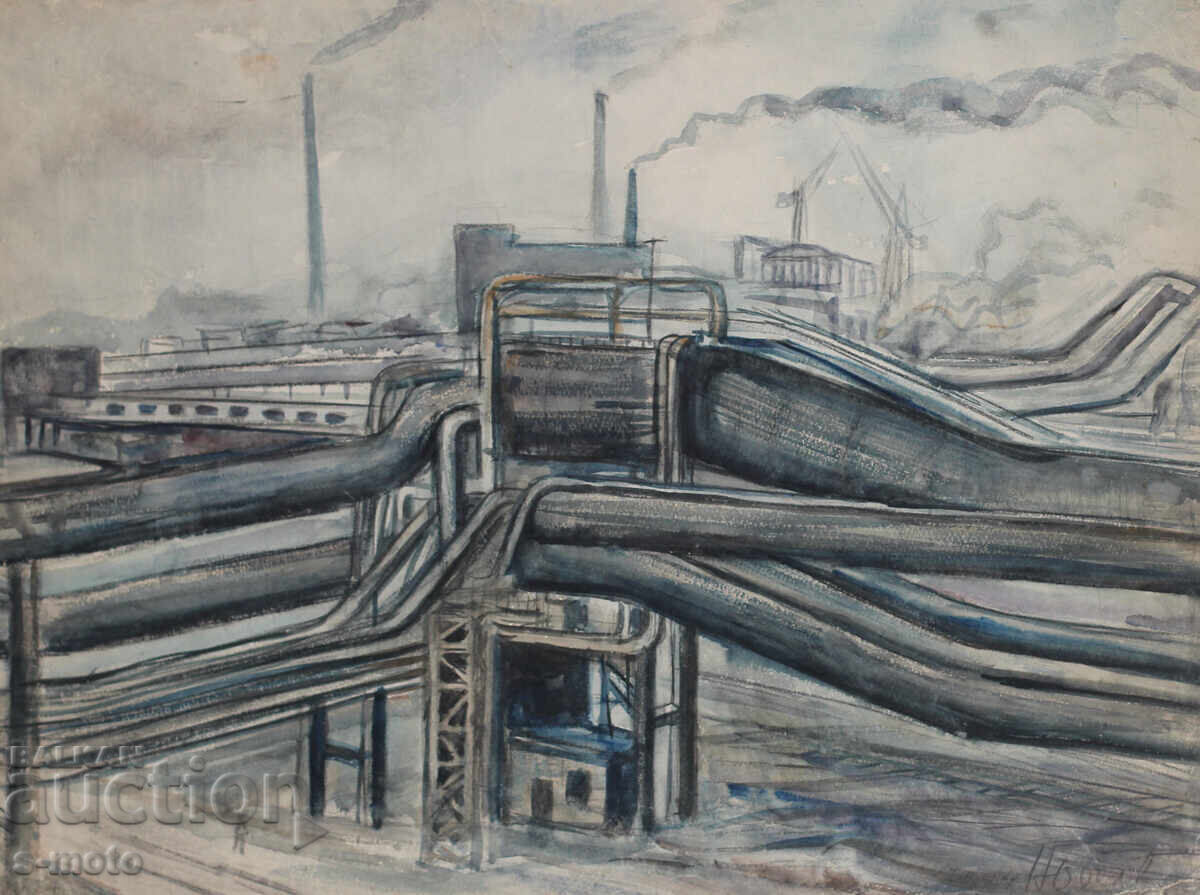 Old painting watercolor landscape combine with price 300.00 BGN | € 153.39 Old painting watercolor landscape combine with price 300.00 BGN | € 153.39