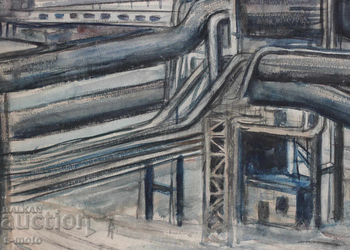 Old painting watercolor landscape combine - 5 Old painting watercolor landscape combine - 5