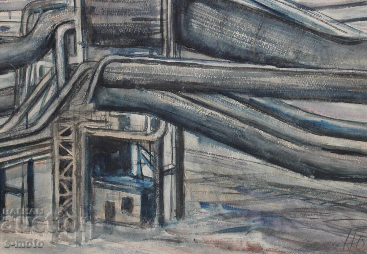 Old painting watercolor landscape combine - 6 Old painting watercolor landscape combine - 6