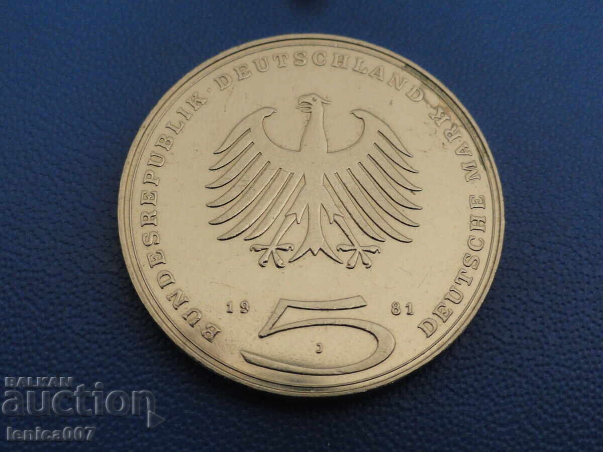 Germany (FRG) 1981 - 5 stamps "Gotthold Ephraim Lessing" (m) with price 10.00 BGN | € 5.11 Germany (FRG) 1981 - 5 stamps "Gotthold Ephraim Lessing" (m) with price 10.00 BGN | € 5.11