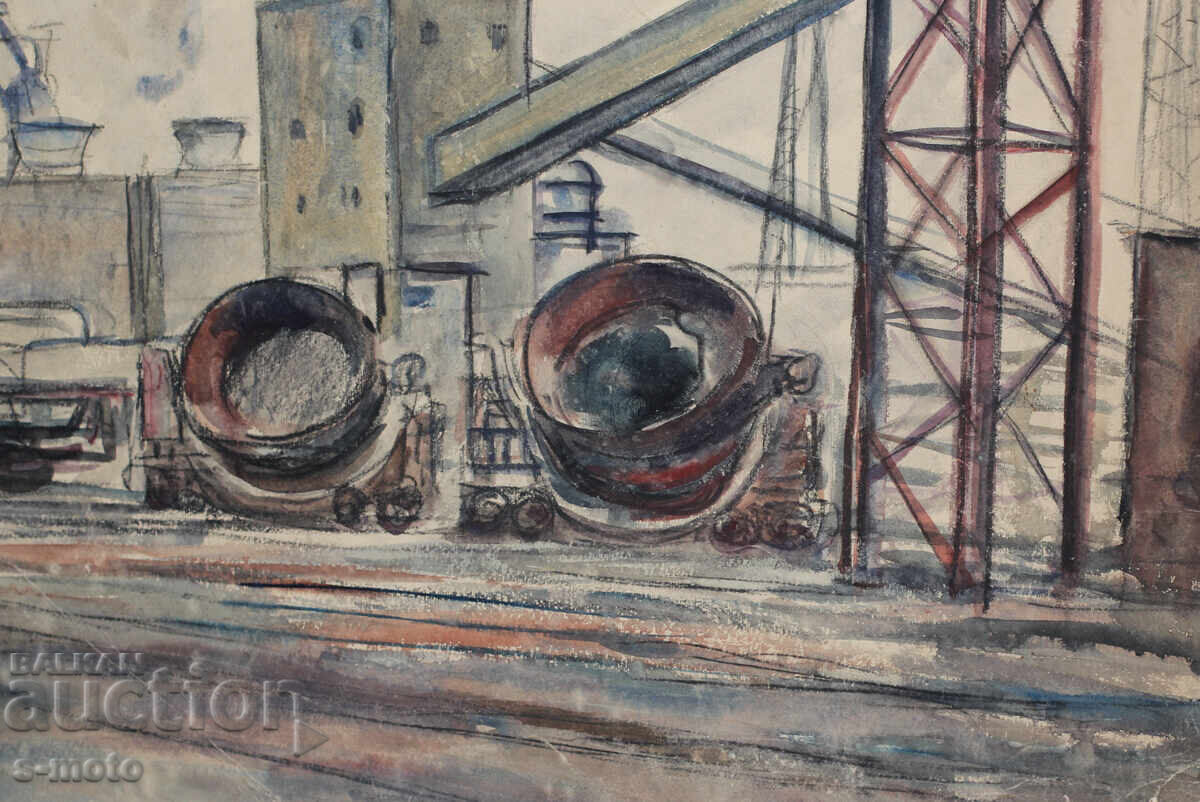 Old painting watercolor landscape plant - 5 Old painting watercolor landscape plant - 5