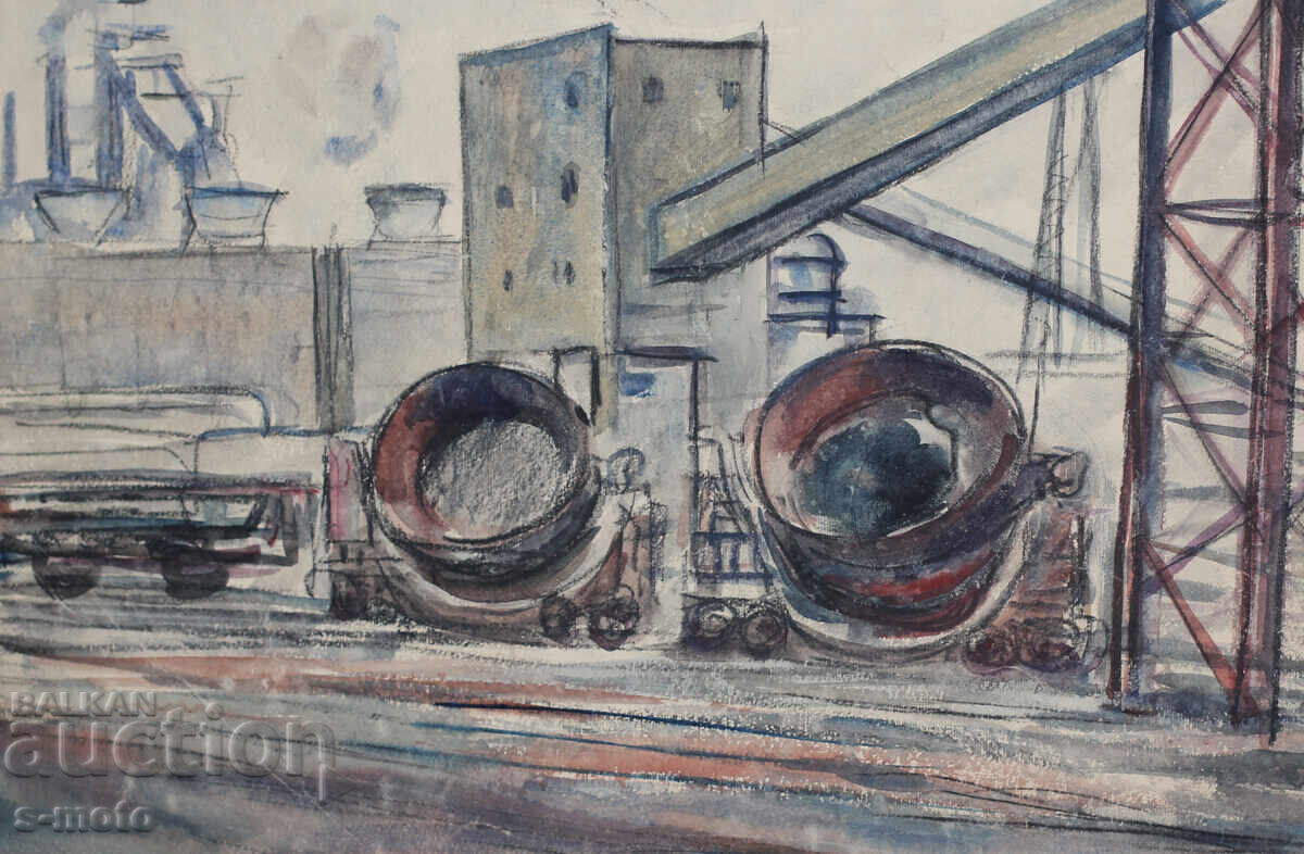 Old painting watercolor landscape plant - 7 Old painting watercolor landscape plant - 7