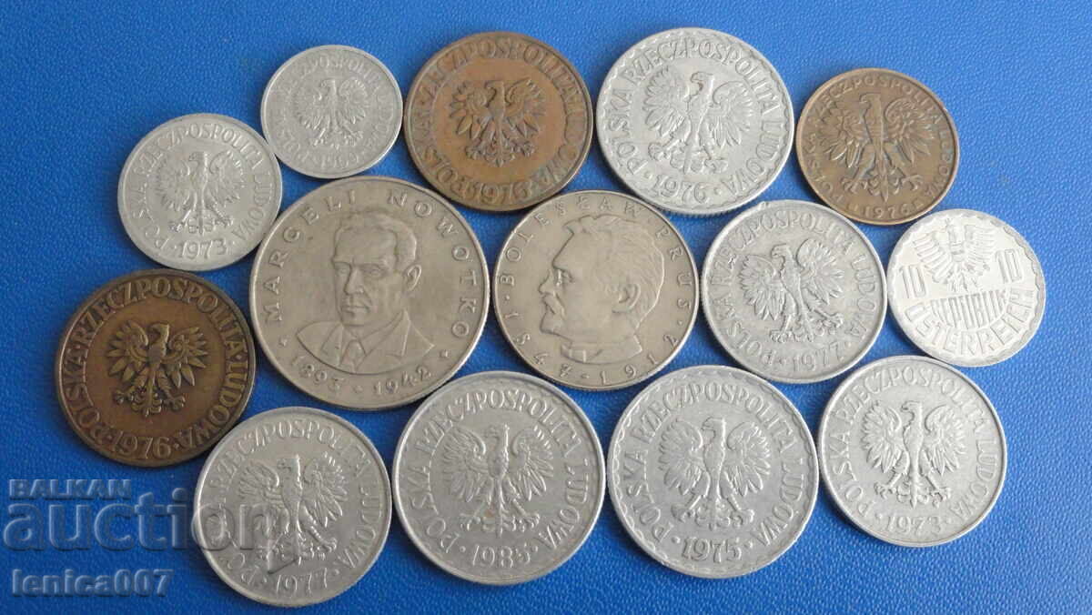 Auction  Poland - Coins (14 pieces)