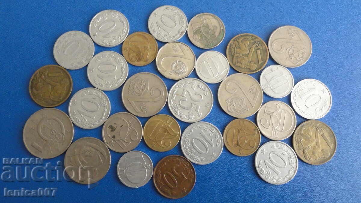 Delivery of Czechoslovakia - Coins (28 pieces) Delivery of Czechoslovakia - Coins (28 pieces)