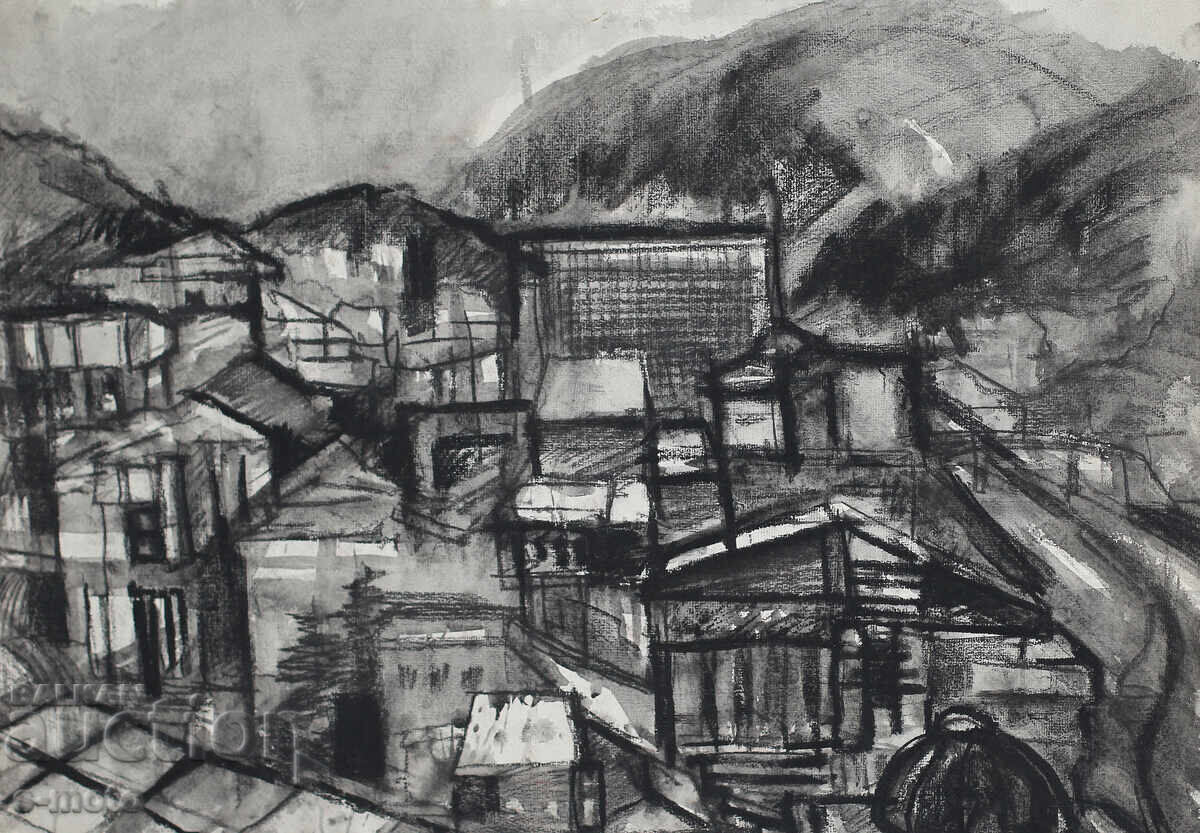 Old watercolor/pastel landscape drawing Old watercolor/pastel landscape drawing