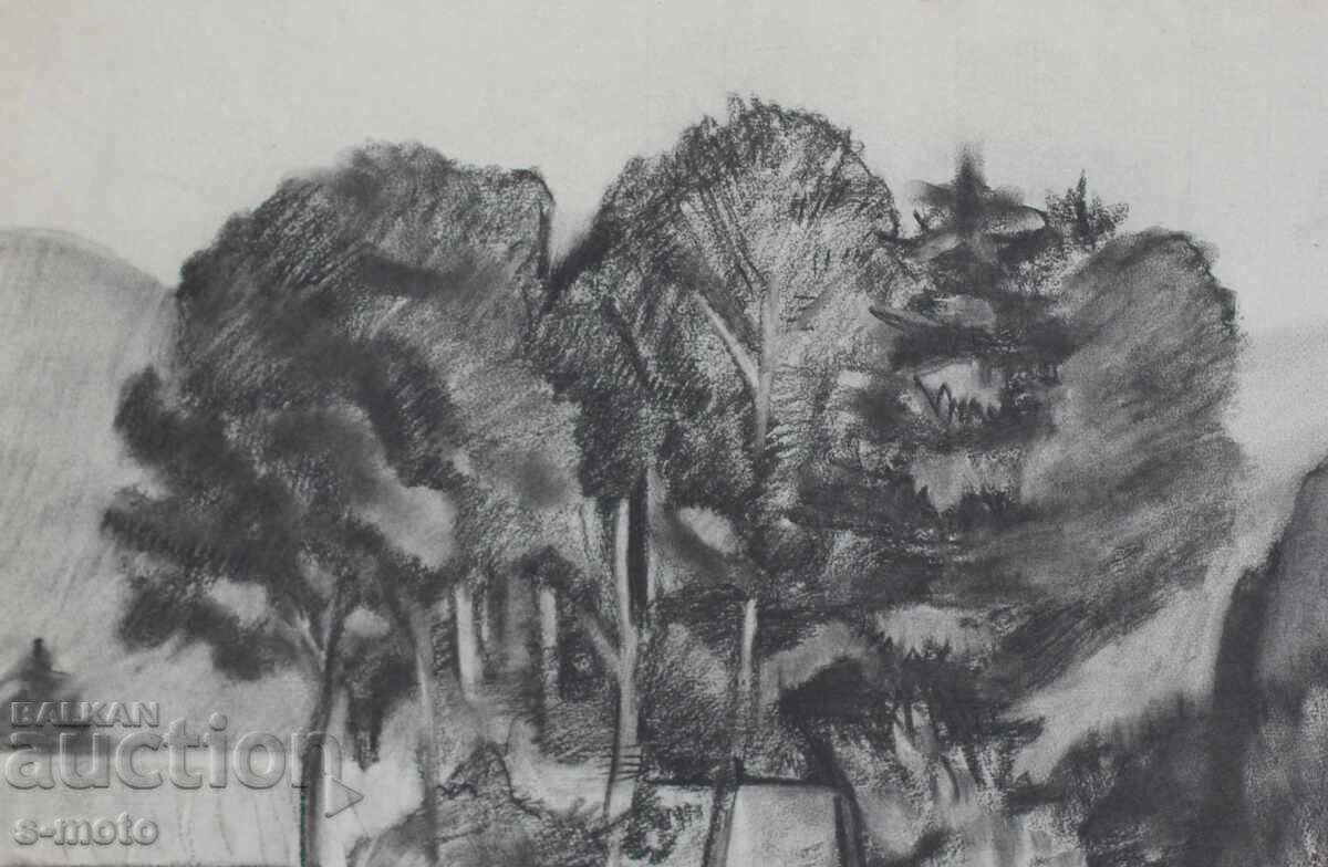 Delivery of Old pastel landscape drawing Delivery of Old pastel landscape drawing