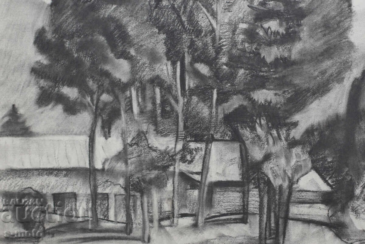 Old pastel landscape drawing - 5 Old pastel landscape drawing - 5