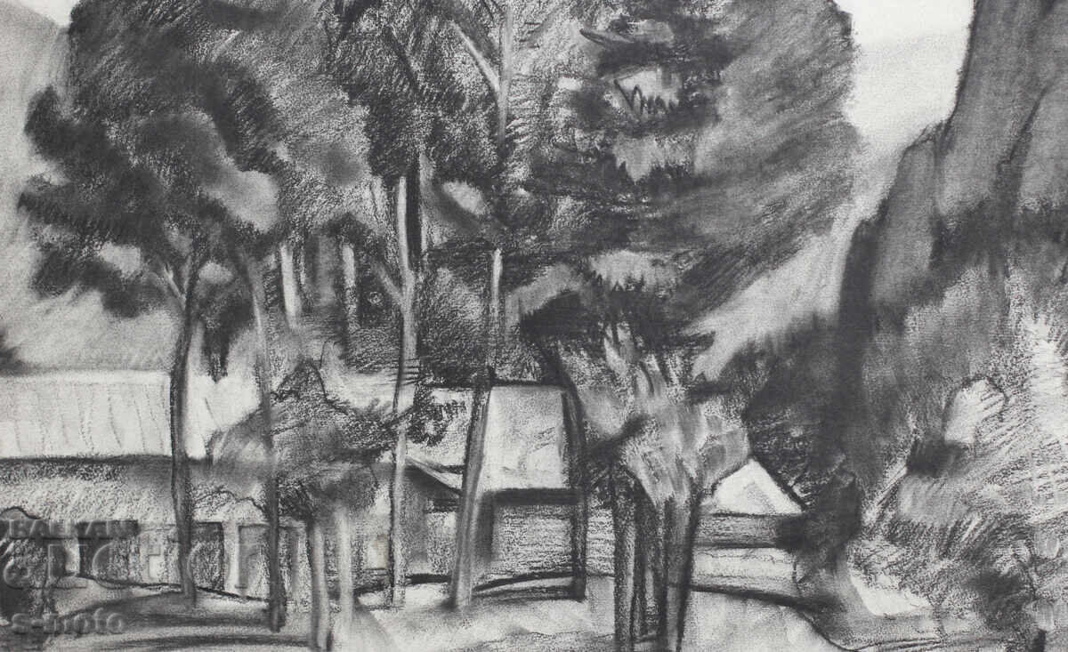 Old pastel landscape drawing - 7 Old pastel landscape drawing - 7