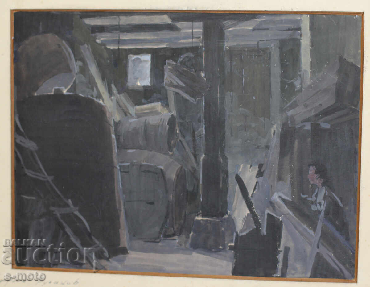 Licitație Kostadin Rusakov / 1929 - 2001/ Scenografia guașă