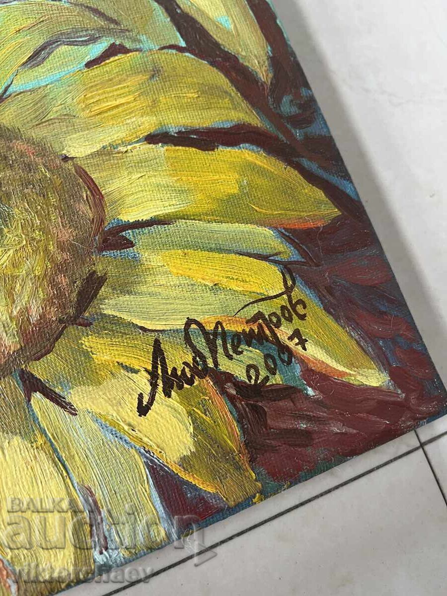 Large painting Lyubomir Petrov - Sunflowers 2007 with price 260.00 BGN | € 132.94 Large painting Lyubomir Petrov - Sunflowers 2007 with price 260.00 BGN | € 132.94