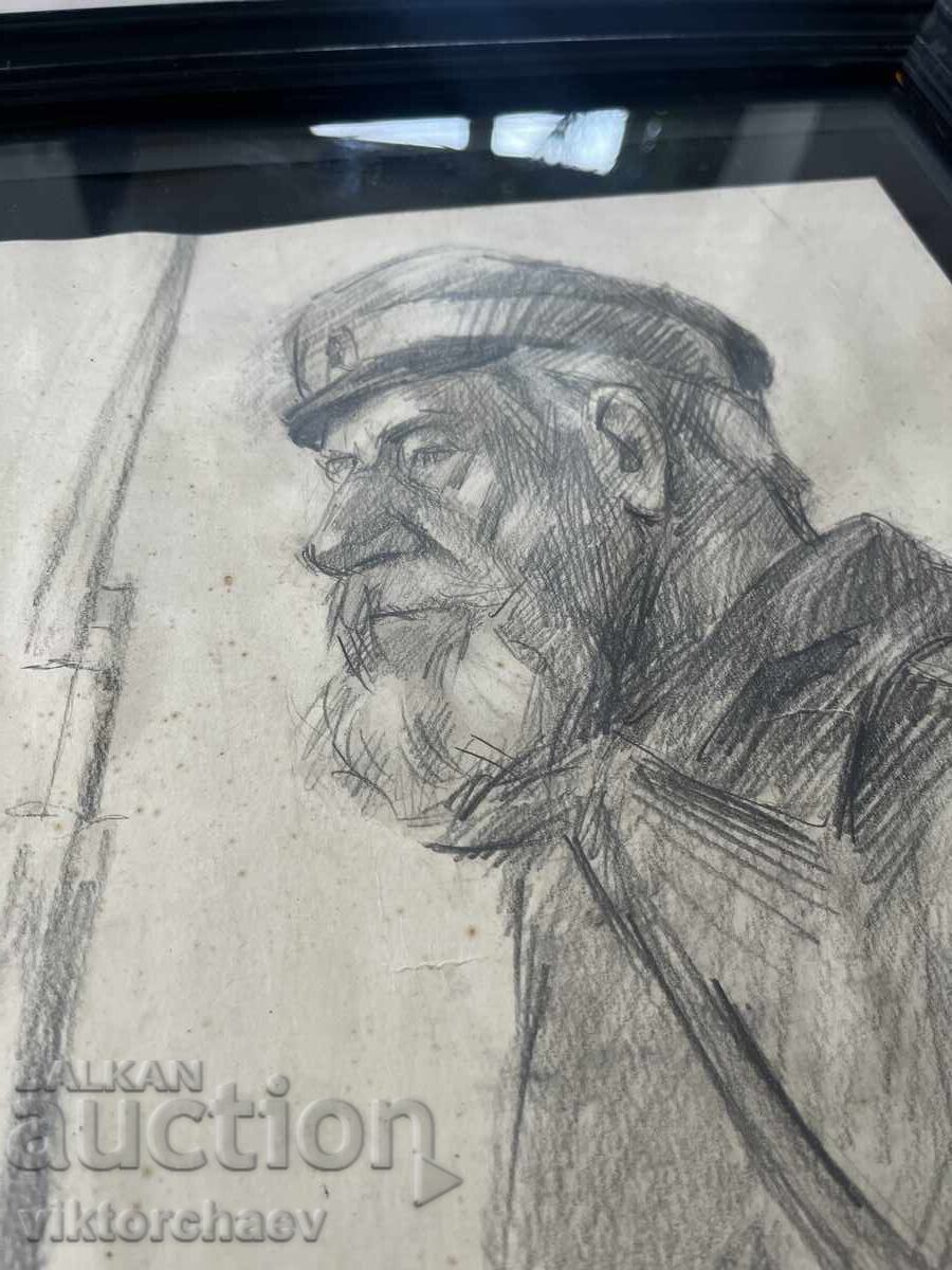 Auction Stefan Peychev master drawing - “Bai Fyodor” 1963 painting Auction Stefan Peychev master drawing - “Bai Fyodor” 1963 painting