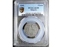 5 λέβα, AU55, PCGS, 1941, Διαβάστε την περιγραφή.