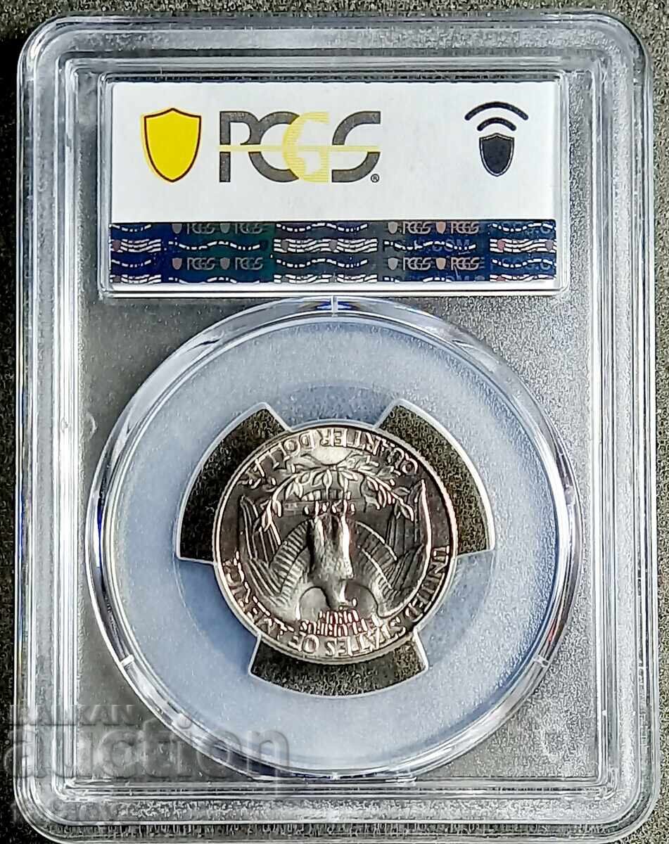 25 cents - D,, MS66, PCGS, 1988, Read the description. with price 150.00 BGN | € 76.69 25 cents - D,, MS66, PCGS, 1988, Read the description. with price 150.00 BGN | € 76.69