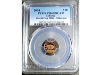 10 Δολάρια Λιβερίας, PR69DKAM, PCGS, 2004, Χρυσός