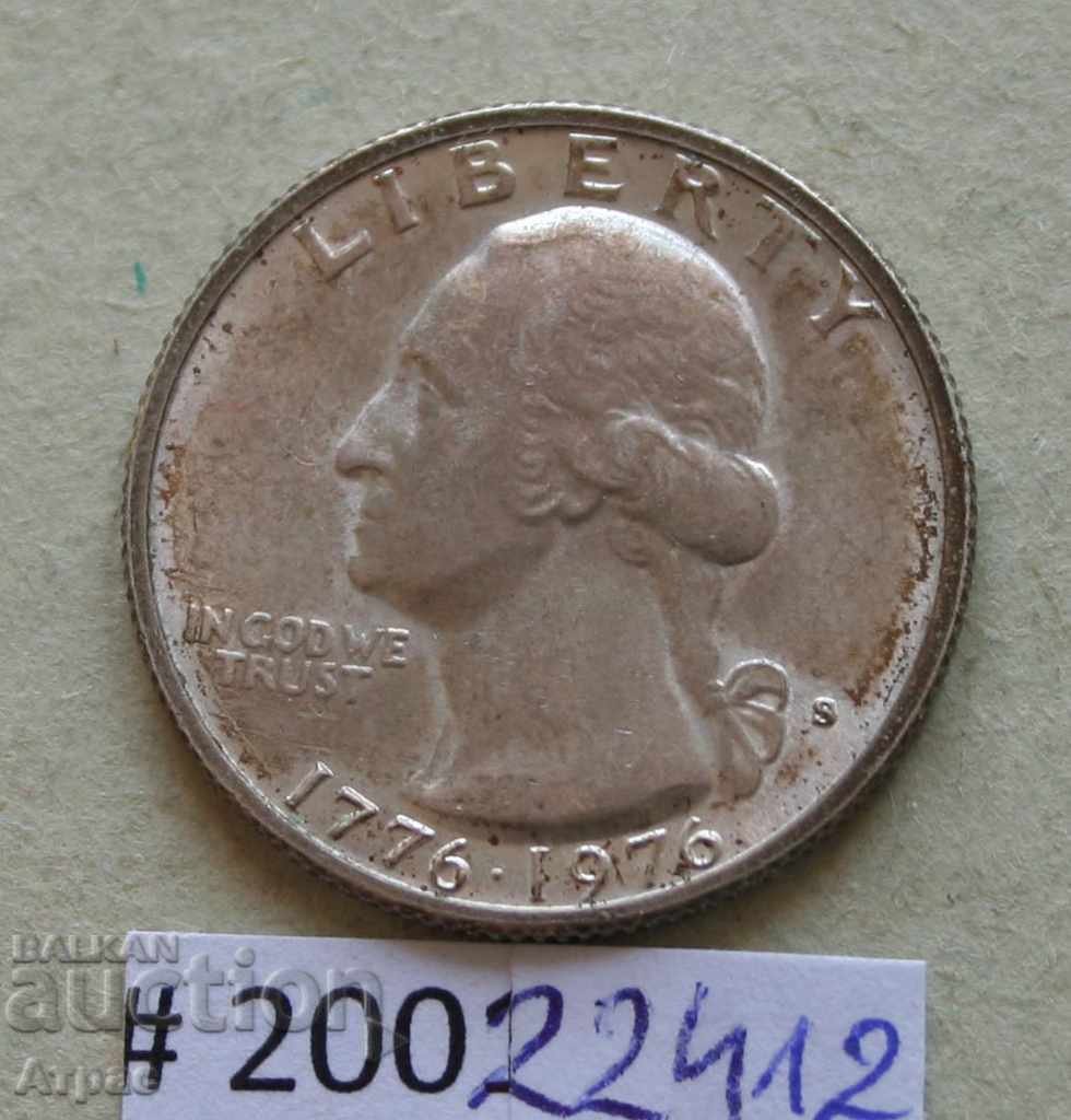 1/4 долар 1976  S   ----щемпеловидно качество-- с цена € 1.53 | 2.99 лв.