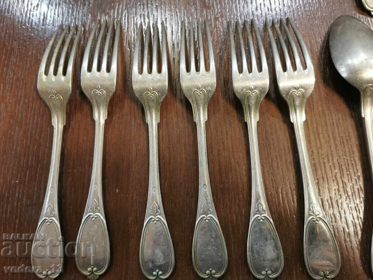 cutlery set-Krup-Berndorf, 1910-30's - 6 cutlery set-Krup-Berndorf, 1910-30's - 6