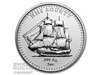 SILVER 1 OZ 2025 BRITANNIA - PITCAIRN ISLAND BOUNTY