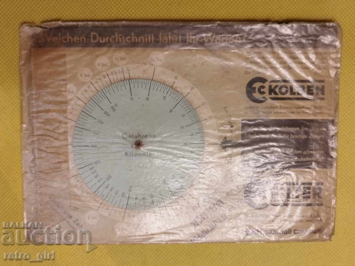 Instrument vechi, Germania, pentru calcularea consumului de combustibil.. cu preț 19.90 BGN | € 10.17