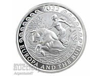 SILVER 1 OZ 2022 MALTA - GODDESS EUROPE AND THE BULL